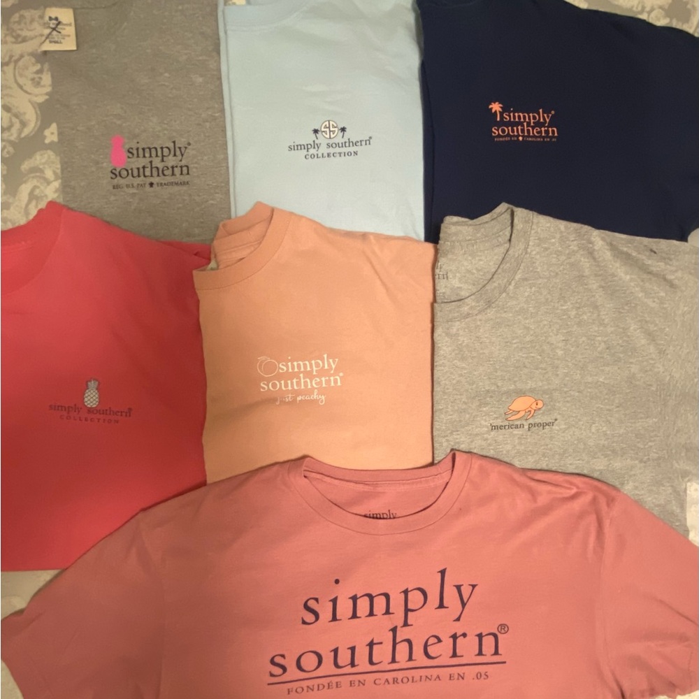 5 Simply Southern short sleeve tshirts & 1 ‘Mercian proper short sleeve T-shirt